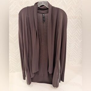 Athleta Chocolate Open-Front Cardigan